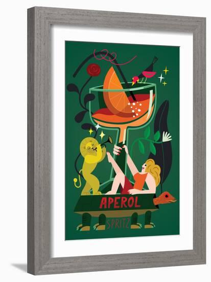 Aperol Spritz, 2017-Yuliya Drobova-Framed Premium Giclee Print