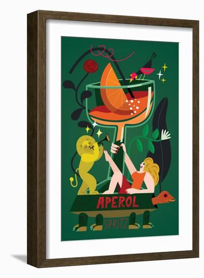 Aperol Spritz, 2017-Yuliya Drobova-Framed Premium Giclee Print