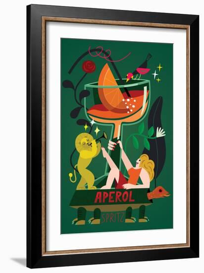 Aperol Spritz, 2017-Yuliya Drobova-Framed Premium Giclee Print