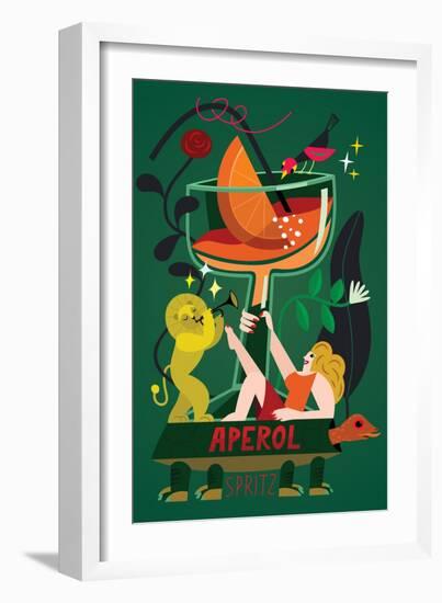 Aperol Spritz, 2017-Yuliya Drobova-Framed Premium Giclee Print