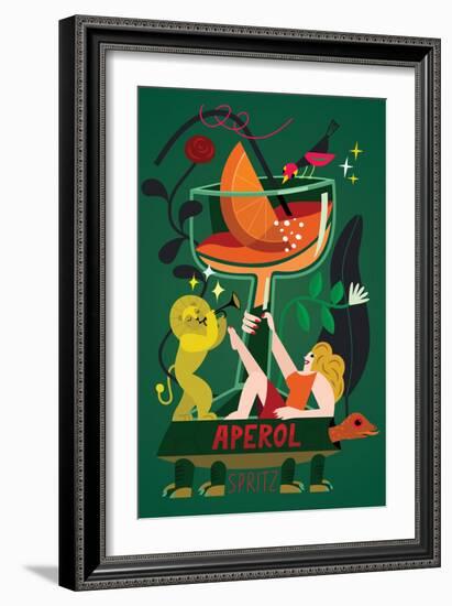 Aperol Spritz, 2017-Yuliya Drobova-Framed Premium Giclee Print