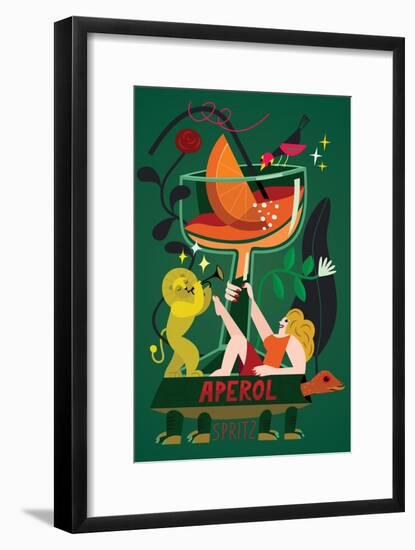 Aperol Spritz, 2017-Yuliya Drobova-Framed Giclee Print