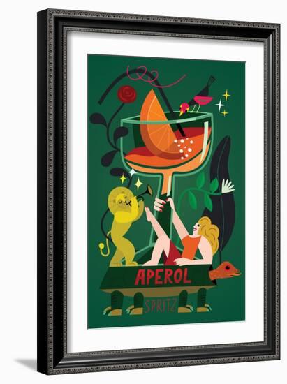Aperol Spritz, 2017-Yuliya Drobova-Framed Giclee Print