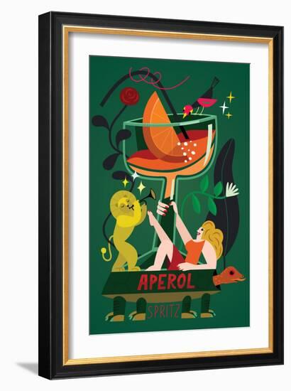 Aperol Spritz, 2017-Yuliya Drobova-Framed Giclee Print