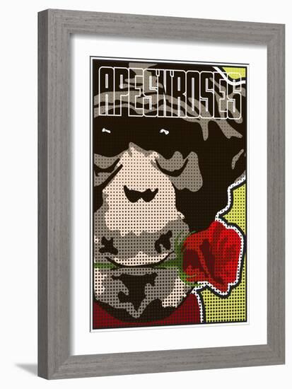 Apes'n Roses II-Cristian Mielu-Framed Art Print