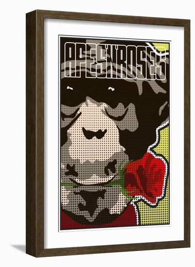 Apes'n Roses II-Cristian Mielu-Framed Art Print