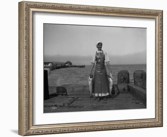 Apex Fish Co. Cannery Worker, 1913-Asahel Curtis-Framed Giclee Print