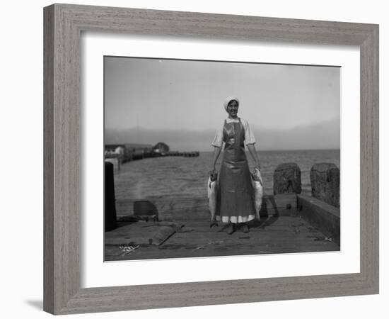 Apex Fish Co. Cannery Worker, 1913-Asahel Curtis-Framed Giclee Print