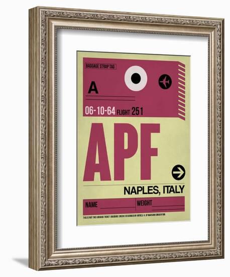 APF Naples Luggage Tag II-NaxArt-Framed Art Print