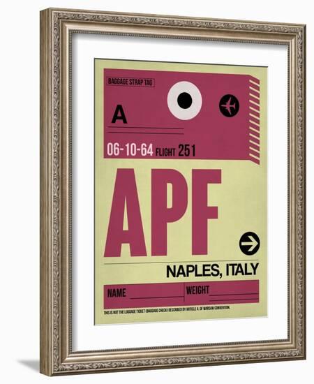 APF Naples Luggage Tag II-NaxArt-Framed Art Print