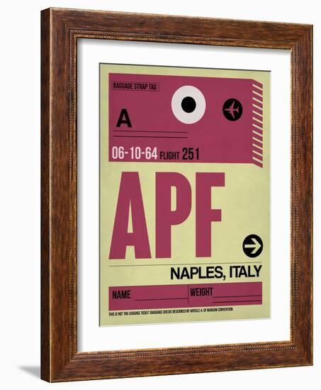 APF Naples Luggage Tag II-NaxArt-Framed Art Print