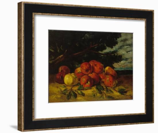 Apfelstilleben. 1871-Gustave Courbet-Framed Giclee Print