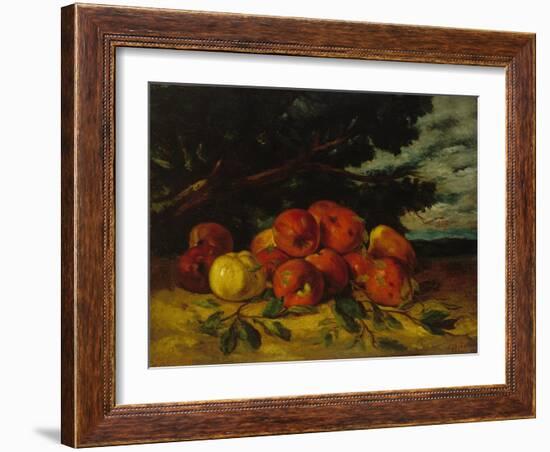 Apfelstilleben. 1871-Gustave Courbet-Framed Giclee Print