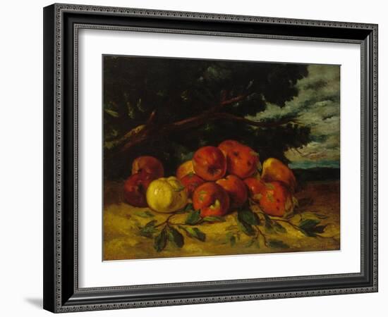 Apfelstilleben. 1871-Gustave Courbet-Framed Giclee Print