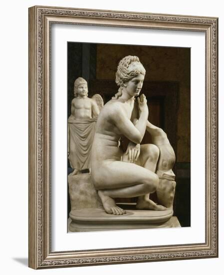 Aphrodite Bathing, Roman Imperial Era Copy of 3rd Century BC bronze-null-Framed Photographic Print