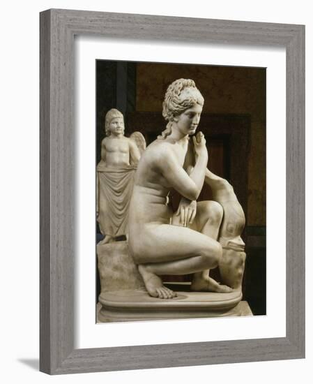 Aphrodite Bathing, Roman Imperial Era Copy of 3rd Century BC bronze-null-Framed Photographic Print