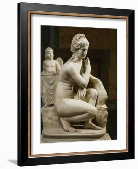 Aphrodite Bathing, Roman Imperial Era Copy of 3rd Century BC bronze-null-Framed Photographic Print