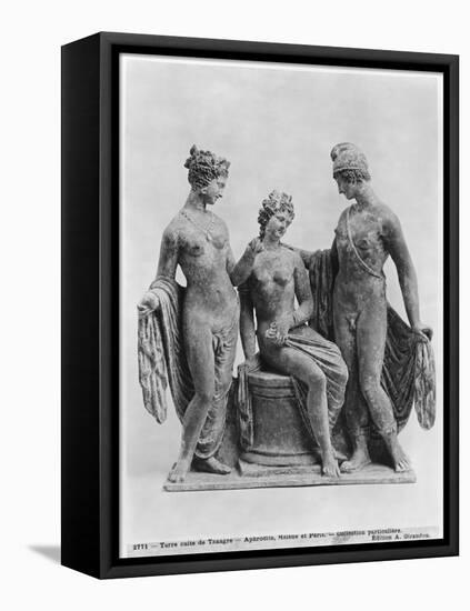 Aphrodite, Helen and Paris, from Tanagra-null-Framed Premier Image Canvas