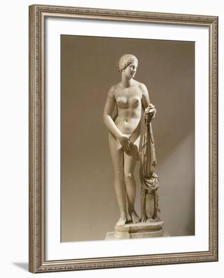 Aphrodite of Cnidus, Copy of the Famous Version by Praxiteles (4th century BC)-null-Framed Photographic Print