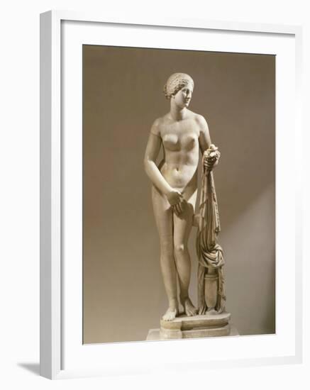 Aphrodite of Cnidus, Copy of the Famous Version by Praxiteles (4th century BC)-null-Framed Photographic Print