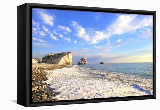 Aphrodites Rock, Paphos, Cyprus, Eastern Mediterranean Sea, Europe-Neil Farrin-Framed Premier Image Canvas