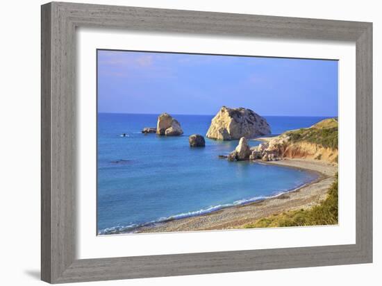 Aphrodites Rock, Paphos, Cyprus, Eastern Mediterranean Sea, Europe-Neil Farrin-Framed Photographic Print