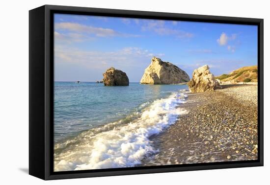 Aphrodites Rock, Paphos, Cyprus, Eastern Mediterranean Sea, Europe-Neil Farrin-Framed Premier Image Canvas