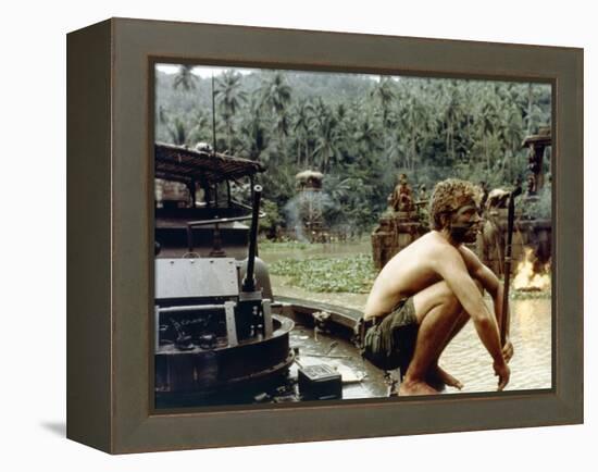 APOCALYPSE NOW, 1979 directed by FRANCIS FORD COPPOLA Sam Bottoms (photo)-null-Framed Stretched Canvas