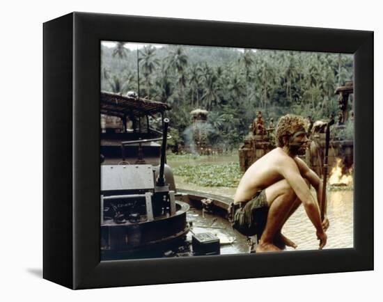 APOCALYPSE NOW, 1979 directed by FRANCIS FORD COPPOLA Sam Bottoms (photo)-null-Framed Stretched Canvas