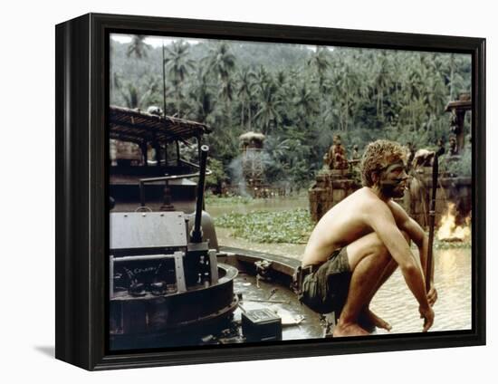 APOCALYPSE NOW, 1979 directed by FRANCIS FORD COPPOLA Sam Bottoms (photo)-null-Framed Stretched Canvas
