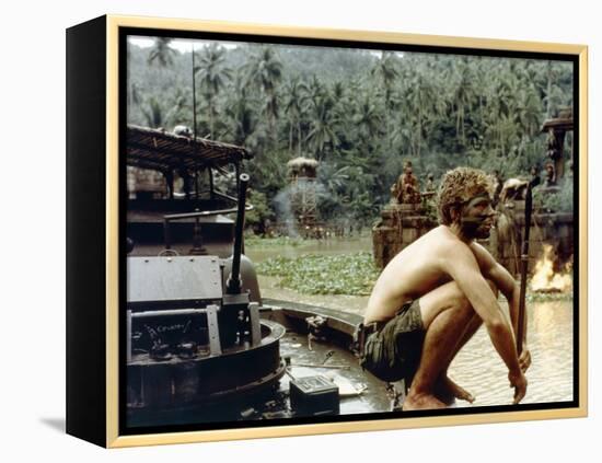 APOCALYPSE NOW, 1979 directed by FRANCIS FORD COPPOLA Sam Bottoms (photo)-null-Framed Stretched Canvas