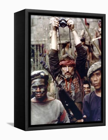 Apocalypse Now by Francis Ford Coppola with Dennis Hopper, 1979 (photo)-null-Framed Stretched Canvas