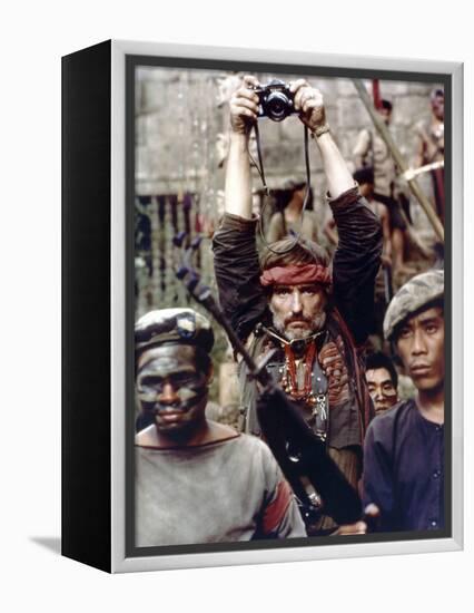 Apocalypse Now by Francis Ford Coppola with Dennis Hopper, 1979 (photo)-null-Framed Stretched Canvas