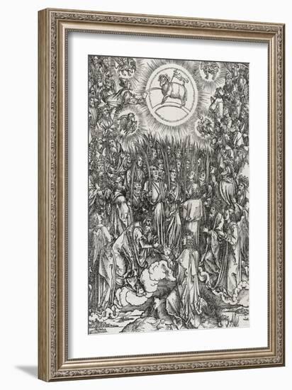 Apocalypse of Saint John - the Adoration of the Lamb -Albrecht Dürer-Framed Giclee Print