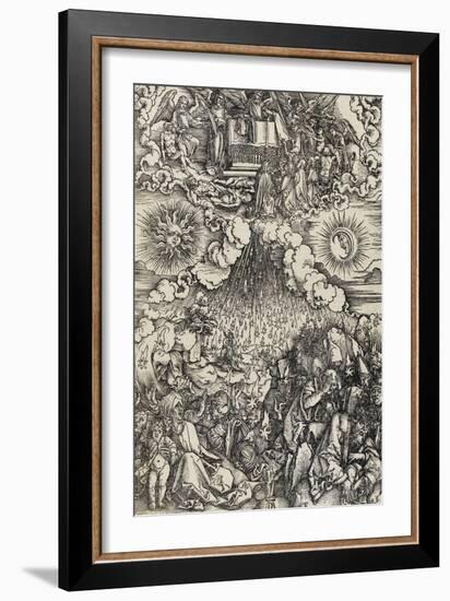 Apocalypse selon Saint Jean - L'ouverture des 5e et 6e sceaux-Albrecht Dürer-Framed Giclee Print