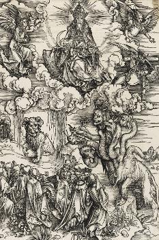 Apocalypse selon Saint Jean - Le monstre de sept têtes et la bête à cornes'  Giclee Print - Albrecht Dürer | Art.com