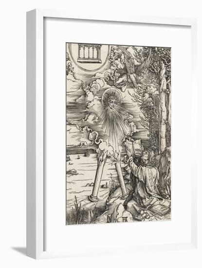 Apocalypse selon Saint Jean - Saint Jean dévorant le Livre de Vie-Albrecht Dürer-Framed Giclee Print