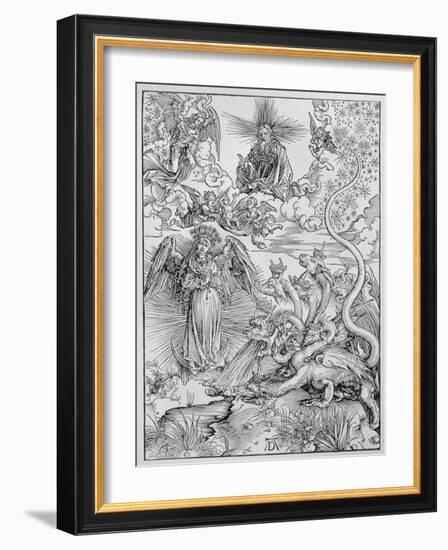 Apocalyptical Scene, from the Apocalypse or The Revelations of St. John the Divine, Pub. 1498-Albrecht Dürer-Framed Giclee Print