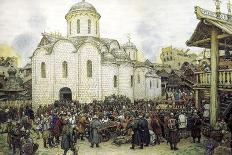 Khan Tokhtamysh's Invasion of Moscow in 1382, 1918-Apollinary Vasnetsov-Framed Giclee Print