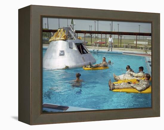 Apollo 1 Astronauts Working by the Pool-null-Framed Premier Image Canvas