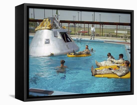 Apollo 1 Astronauts Working by the Pool-null-Framed Premier Image Canvas