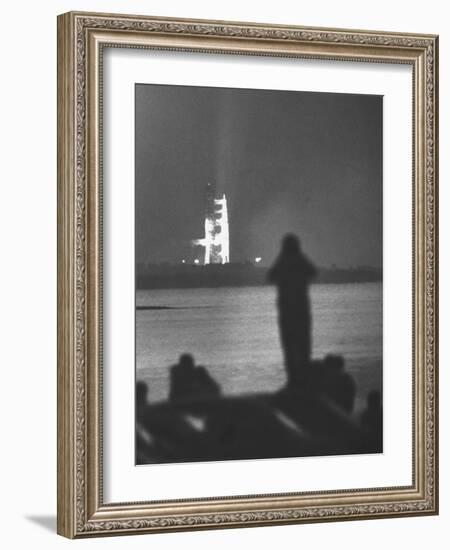 Apollo 11 at the Moment of Take-Off at Cape Kennedy-Ralph Crane-Framed Photographic Print