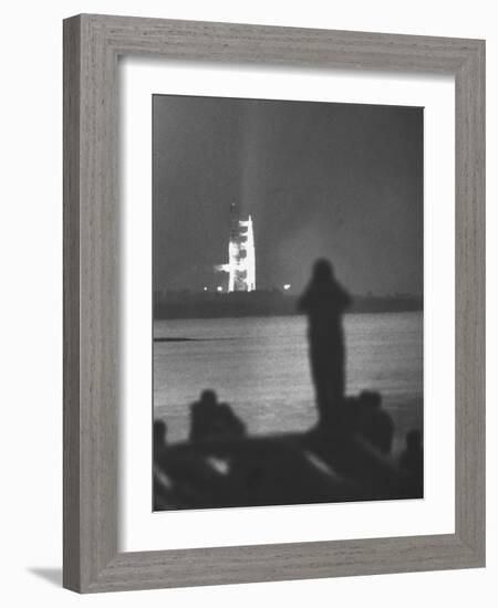 Apollo 11 at the Moment of Take-Off at Cape Kennedy-Ralph Crane-Framed Photographic Print