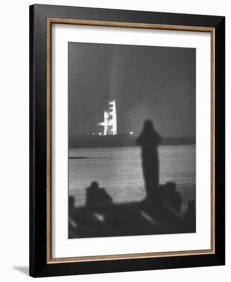 Apollo 11 at the Moment of Take-Off at Cape Kennedy-Ralph Crane-Framed Photographic Print