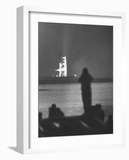 Apollo 11 at the Moment of Take-Off at Cape Kennedy-Ralph Crane-Framed Photographic Print