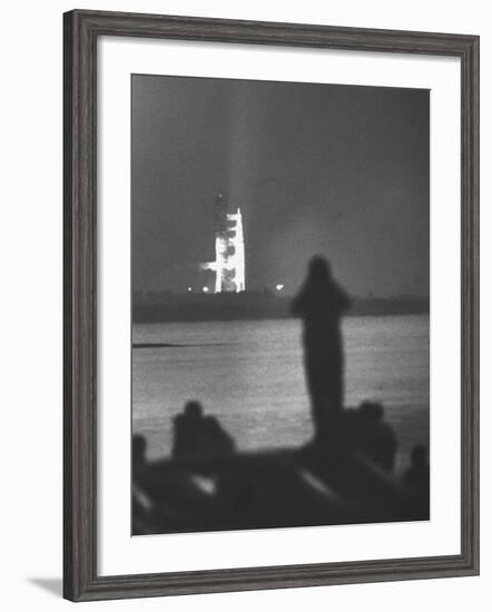 Apollo 11 at the Moment of Take-Off at Cape Kennedy-Ralph Crane-Framed Photographic Print