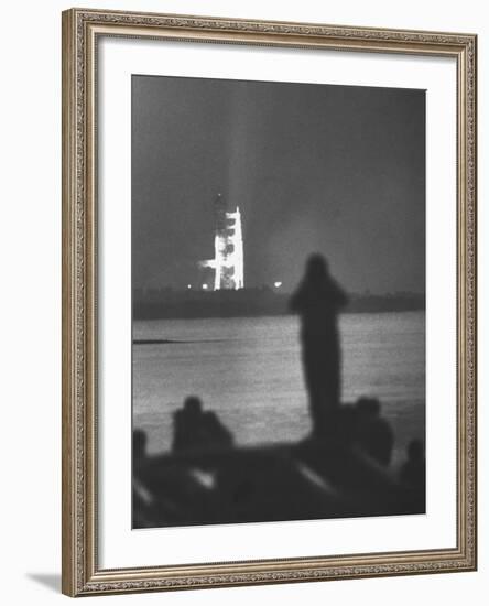 Apollo 11 at the Moment of Take-Off at Cape Kennedy-Ralph Crane-Framed Photographic Print