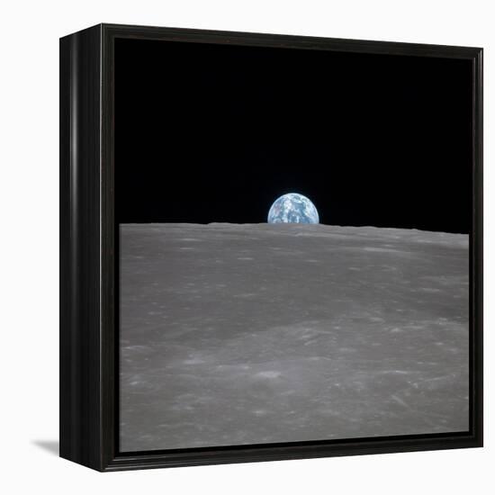 Apollo 11 Earth Rise over the Moon, July 20, 1969-null-Framed Stretched Canvas