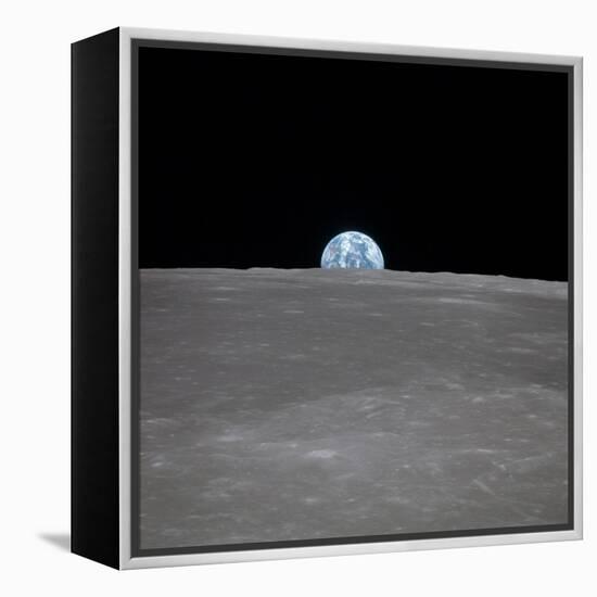 Apollo 11 Earth Rise over the Moon, July 20, 1969-null-Framed Stretched Canvas