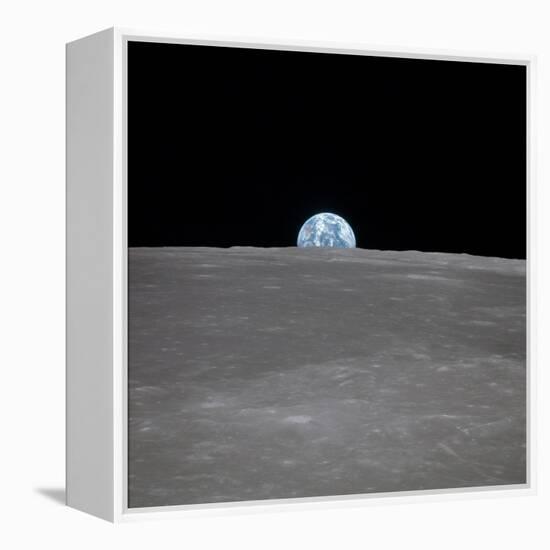 Apollo 11 Earth Rise over the Moon, July 20, 1969-null-Framed Stretched Canvas